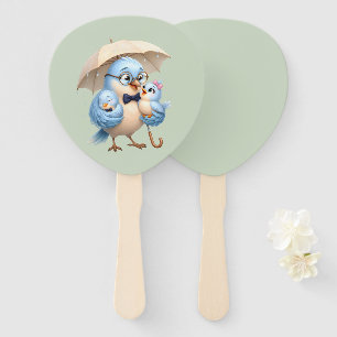 Vater Vogel Handfächer Süßes Geschenk