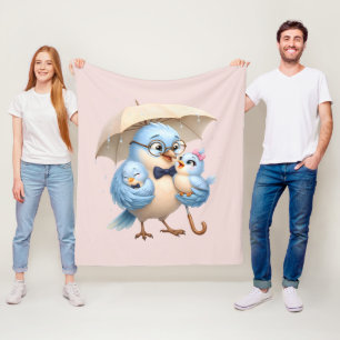 Vater-Vogel Kuschel-Fleece-Decke Fleecedecke