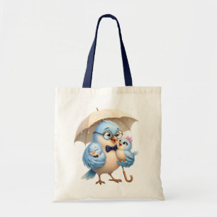 Vater-Vogel-Shopping-Tasche Familien-Thema Tragetasche