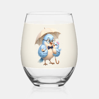 Vater-Vogel-Stielloses Glas Dad-Geschenk