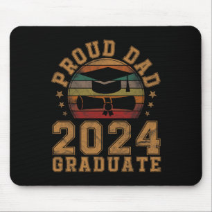 Vater von 2024 Absolvent Vater Senior 24 Abschluss Mousepad