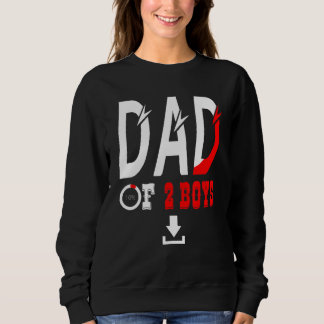 Vater von 2 Jungen Vater oder Großvater von 2 Kind Sweatshirt