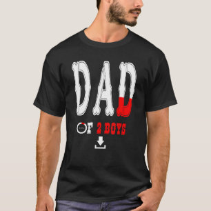 Vater von 2 Jungen Vater oder Großvater von 2 Kind T-Shirt