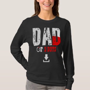 Vater von 2 Jungen Vater oder Großvater von 2 Kind T-Shirt