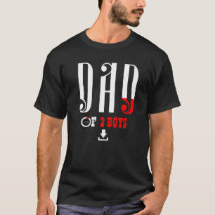Vater von 2 Jungen Vater oder Großvater von 2 Kind T-Shirt
