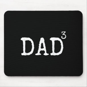 Vater von 3 Geschenk von Kindern Papa hoch drei Da Mousepad
