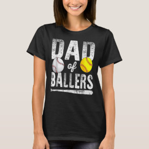 Vater von Ballern Baseball Softball Vater's Day Va T-Shirt