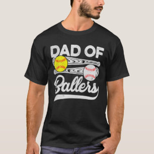 Vater von Ballern Vatertag Baseball Softball Vater T-Shirt
