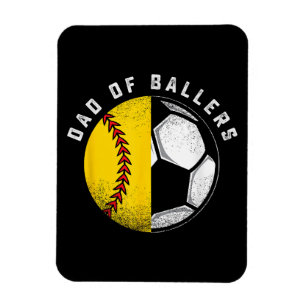 Vater von Ballers Vater Sohn Softball Fußballspiel Magnet