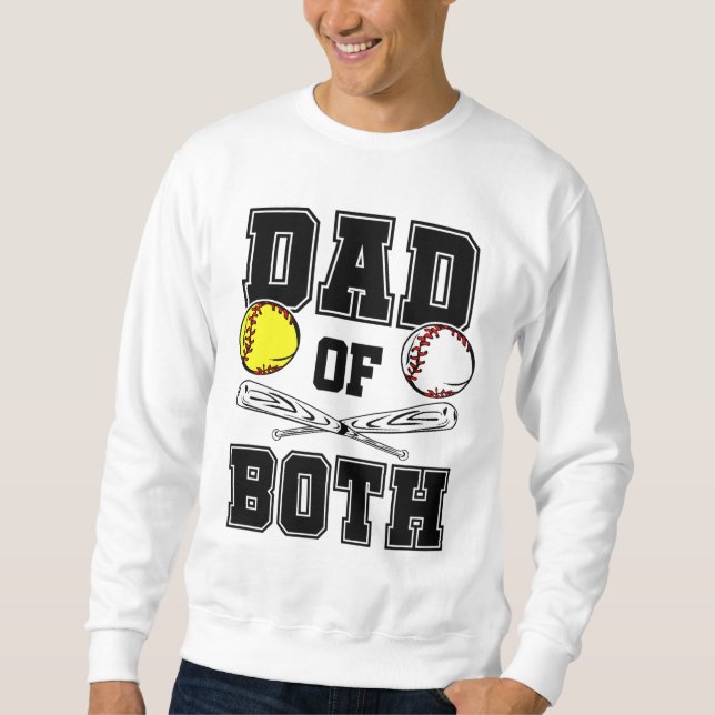Vater von beiden Vätern Ballers Funny Baseball Sof Sweatshirt (Vorderseite)