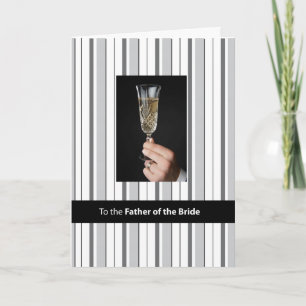 Vater von Bride Champagne Toast, vielen Dank, Schw Dankeskarte