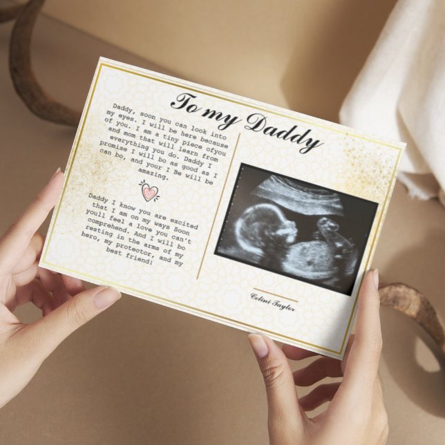 Vater von Bump bis Daddy fördern: Der sonnige Vate Empfehlungskarte (Promote Dad From Bump to Daddy: Funny Father's Day)