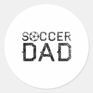 Vater von Fußball Papa Vater 1 Runder Aufkleber