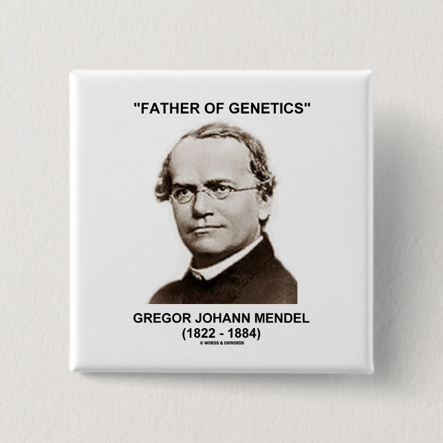 Vater von Genetik Gregor Johann Mendel Button (Vorderseite)