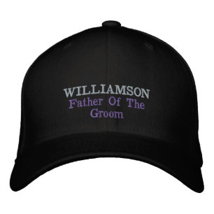 Vater von Groom Geschenkschrift Name Cool Classic Bestickte Baseballkappe