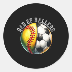 Vater von Llers Softll Fußballspieler Trainer Vate Runder Aufkleber