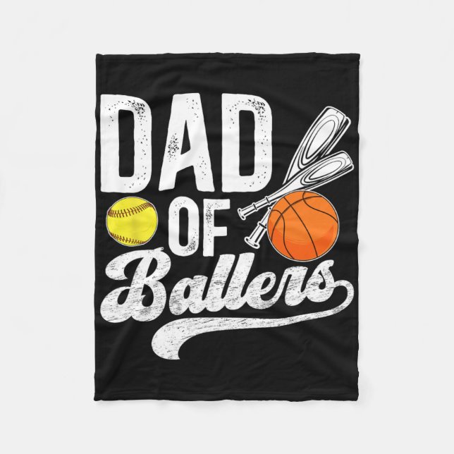 Vater von Llers Softll Sketll Dad  Fleecedecke (Vorderseite)