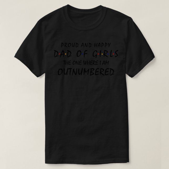 Vater von Mädchen T-Shirt (Design vorne)