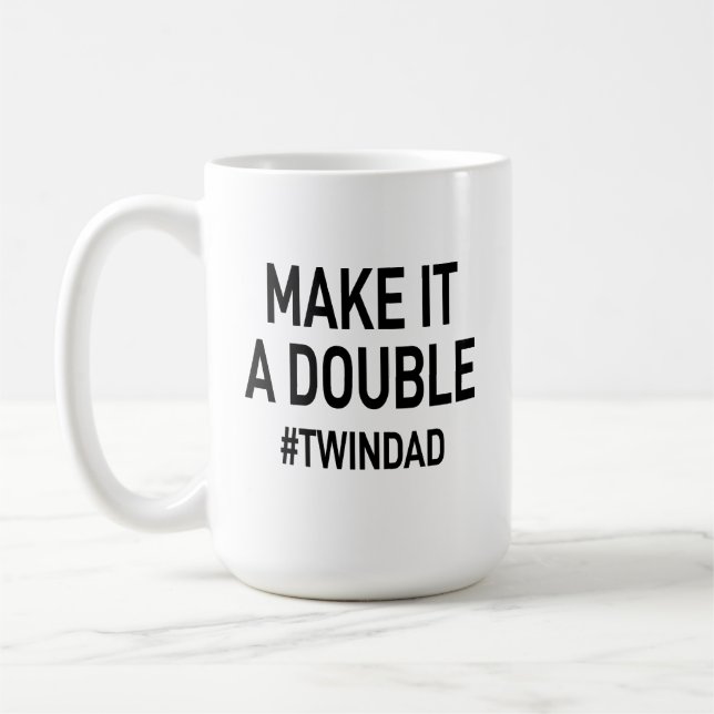 Vater von Twins Tasse, Vater von Twins Geschenke,  Kaffeetasse (Links)