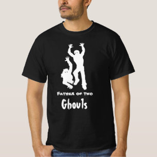 Vater von zwei Ghouls Funny Vater Halloween Shirt