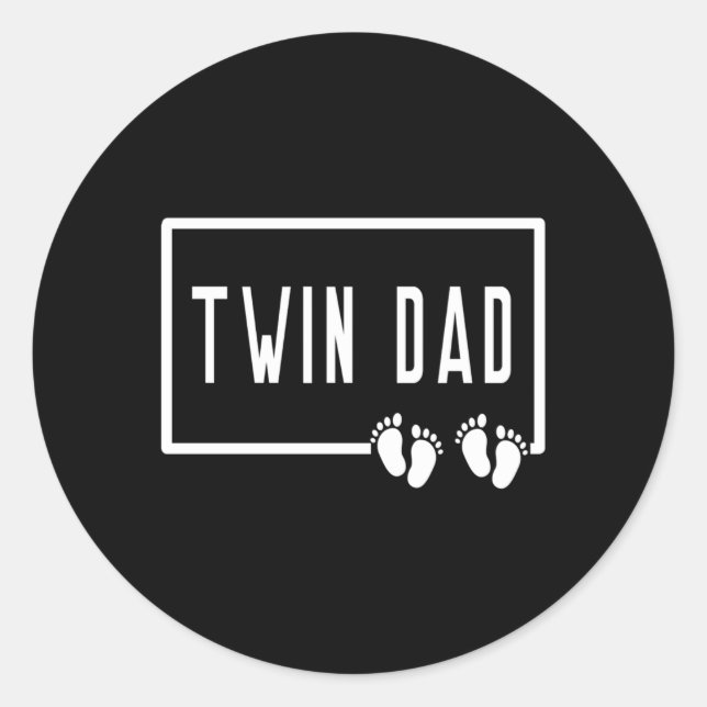 Vater von zwei Kindern Papa Daddy Pater's Da Runder Aufkleber (Vorderseite)