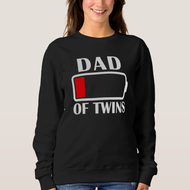 Vater von zwei kompaktarmen Zweikoppel-Vater-Vater Sweatshirt (Vorderseite)