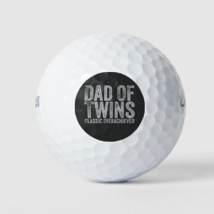 Vater von Zwillingen Klassischer Überflieger Retro Golfball
