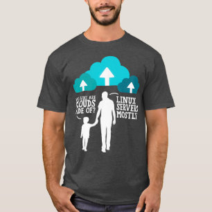 Vater Was sind Wolken, die hauptsächlich aus Linux T-Shirt