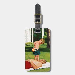 Vater wässern gepäckanhänger