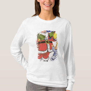 Vater-Weihnachten, viktorianische Weihnachtskarte T-Shirt