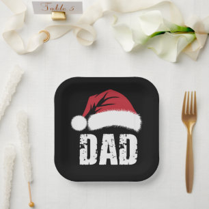 Vater Weihnachtsfamilie Matching Pajamas Papa Pappteller