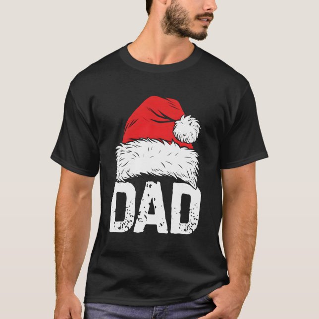 Vater Weihnachtsfamilie Matching Pajamas Papa X T-Shirt (Vorderseite)