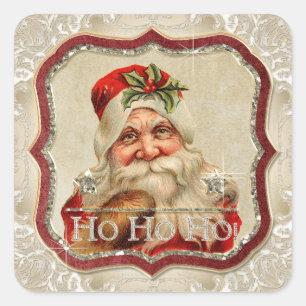 Vater-WeihnachtsHo Ho Ho ziemlich Quadratischer Aufkleber
