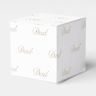 Vater weiß & beige braun, kundenspezifische Skript Geschenkschachtel