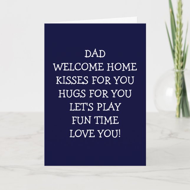 VATER-WELCOME-ZUHAUSE MIT KISSEN KARTE (Vorderseite)