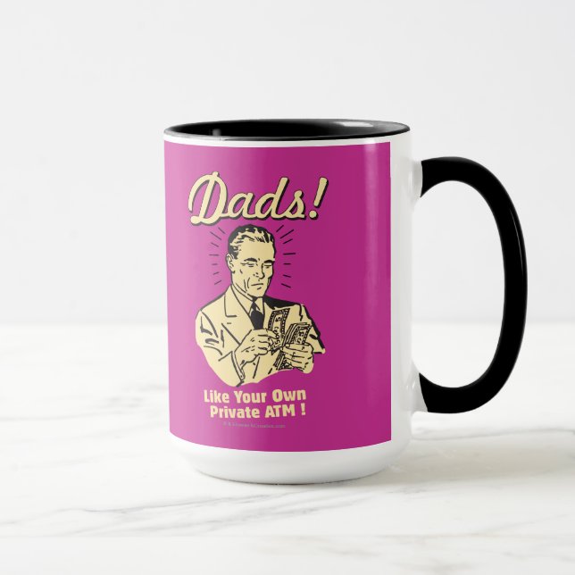 Vater: Wie eigener privater Geldautomat Tasse (Rechts)