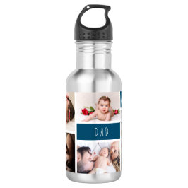 Vater Wir Liebe Sie Foto Collage Personalisiert Edelstahlflasche