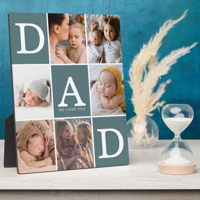 Vater Wir Liebe Sie Foto Collage Plaque Fotoplatte (Seite)