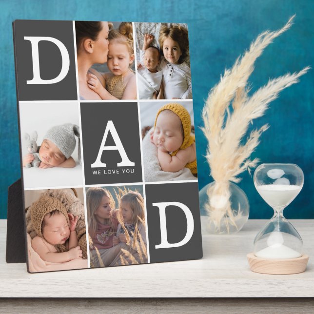 Vater Wir Liebe Sie FotoCollage Fotoplatte (Seite)