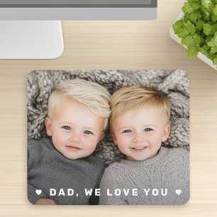 Vater wir Liebe Sie Herzen überlagern Väter Tag Fo Mousepad