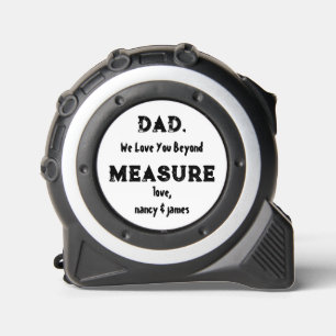 Vater Wir Liebe Sie über die Messung Personalisier Maßband