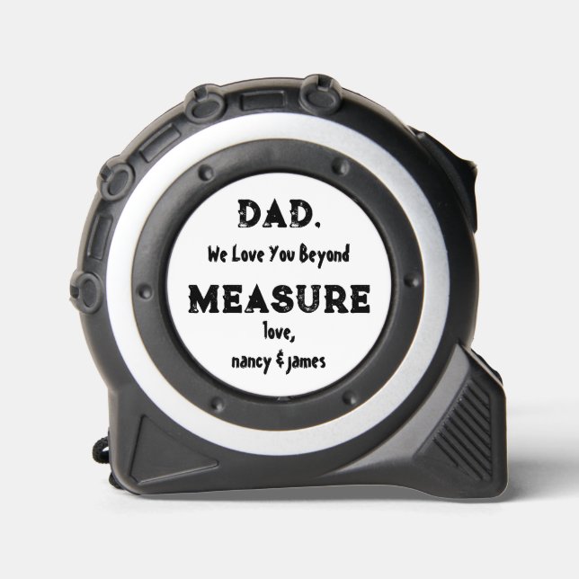 Vater Wir Liebe Sie über die Messung Personalisier Maßband (Vorderseite)