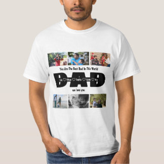 Vater, wir Liebe Sie - Vatertag 6 FotoCollage T-Shirt