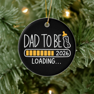 Vater wird 2026 zum Daddy befördert Neuer Vater  Keramik Ornament