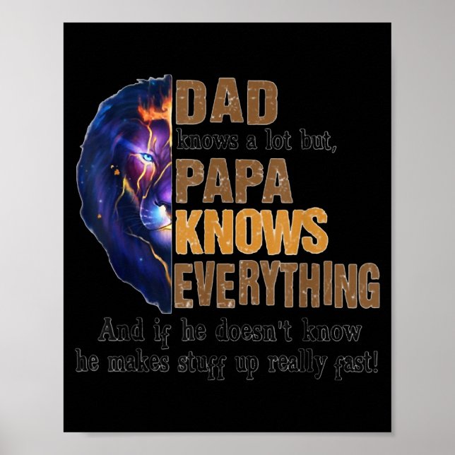 Vater wissen viel, aber Papa weiß alles, was der V Poster (Vorne)