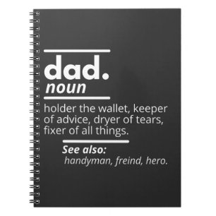 Vater-Wörterbuchdefinition - Funny Vaters Day Gift Notizblock