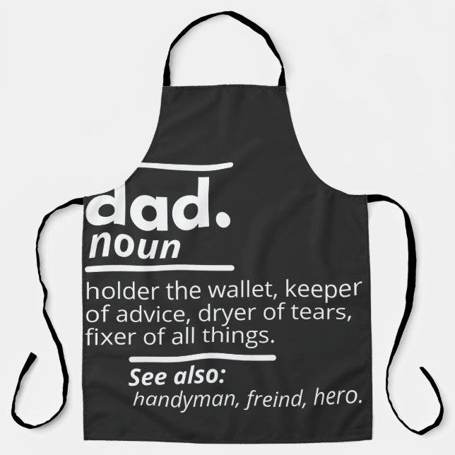 Vater-Wörterbuchdefinition - Funny Vaters Day Gift Schürze (Vorderseite)