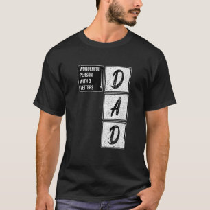 Vater Wunderbare Person Kreuzworträtsel Puzzle Vat T-Shirt