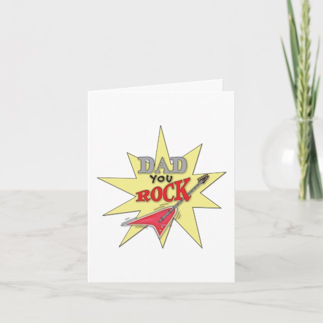 Vater You Rock Card Karte (Vorderseite)
