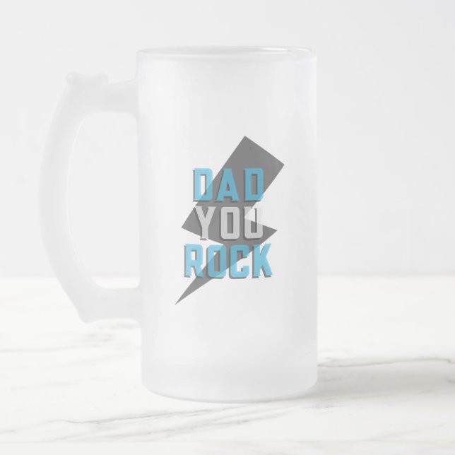 Vater You Rock Mattiert Glass Tasse (Links)